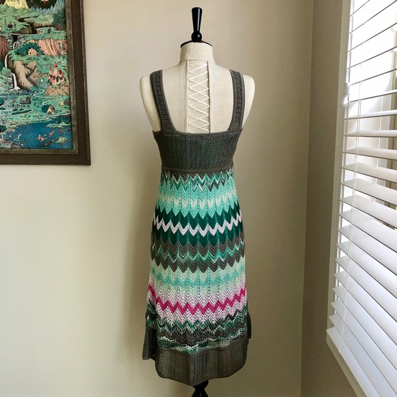 M Missoni Chevron Knit Sleeveless Tank Dress - Picture 5 of 6